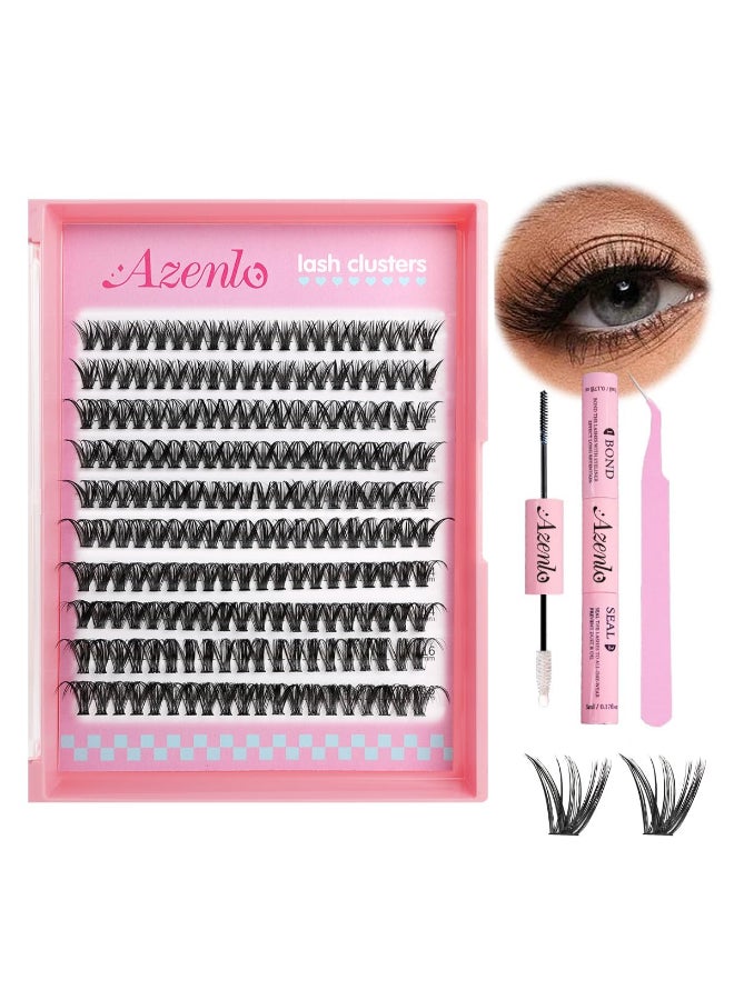 Azenlo Natural Lash Clusters Kit Wispy Eyelash Clusters 120 pcs Cluster Eyelash Extensions C Curl Individual Lashes 1016 mm Mix Length Natural Look 50D KIT 120 Pcs - Image 2