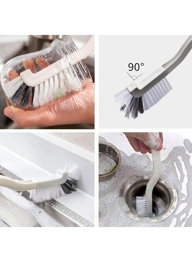 4 Pack Cleaning Brush Set, Kitchen Cleaning Brush with Handle, Multipurpose Cleaning Brush for Shoes, Bathroom, Tub, Tile - Image 4