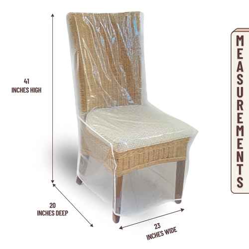 Evelots Dining Room/Kitchen Chair Cover/Protector-4 Pack- Heavy Duty Clear PVC Vinyl-No Dust/Spill/Pet Hair/Pet Claws, Easy Clean Slipcover - Image 4