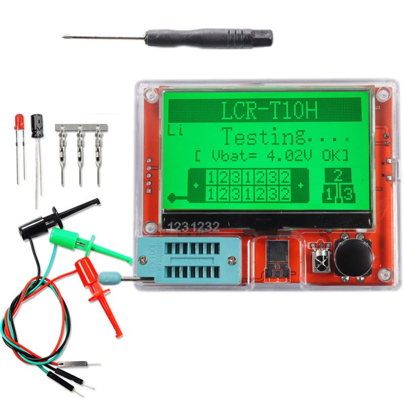 Transistor Tester Dry Battery Version Multi-Function Detection Transistor Meter - Self-Calibration Infrared Decode Capacitance Resistance Tester for Electronic Component Testing - Image 1
