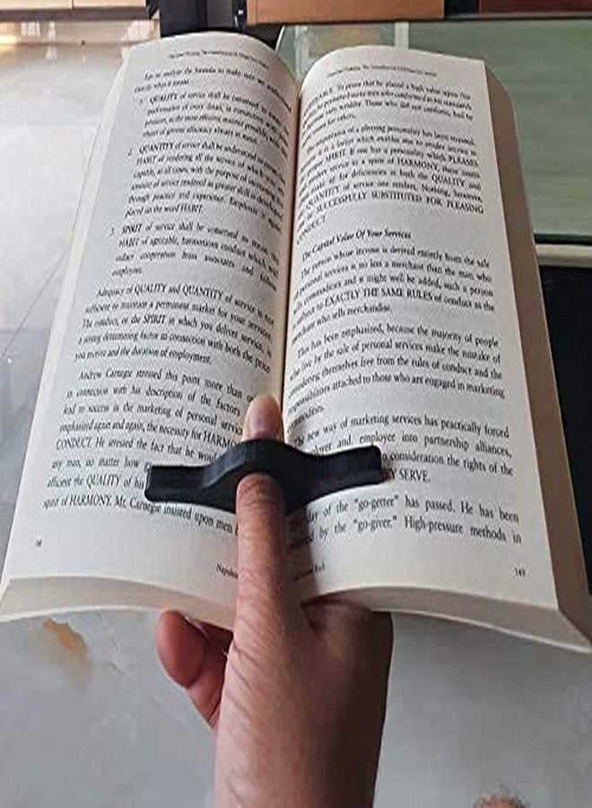 CERO ® 3D Printed Book Page Thumb Holder (Black PLA Plastic) - Image 1
