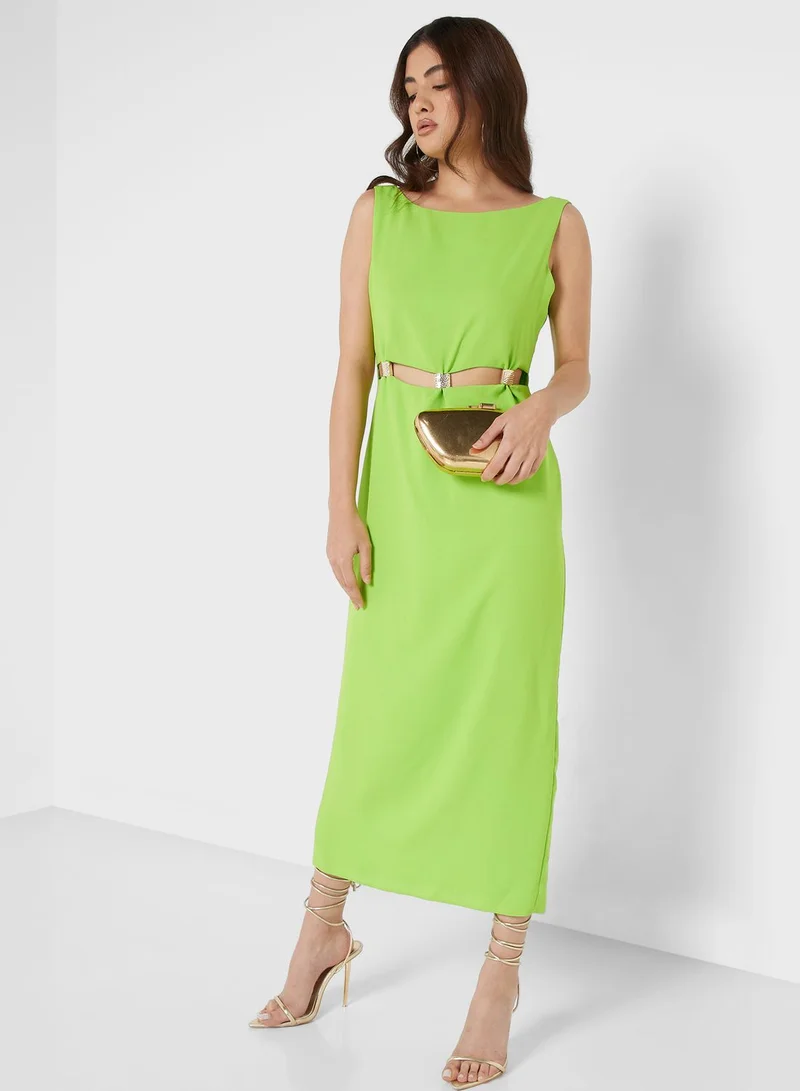 Nocturne Cutout Waist Midi Dress