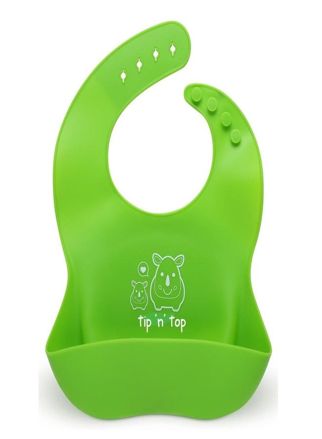 Tip 'n' Top Baby Bibs SIlicone Feeding Bibs for infants & Toddlers Reusable and Size Adjustable, WaterProof and Washable(Mutlicolor) - Image 1