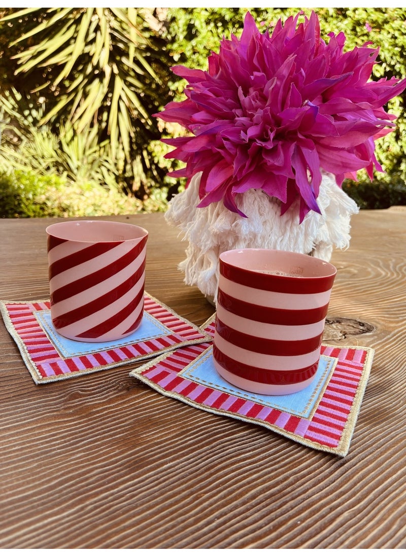 Ge Living 2 Pieces Candy Series Pink Cocktail Napkins  - Image 4