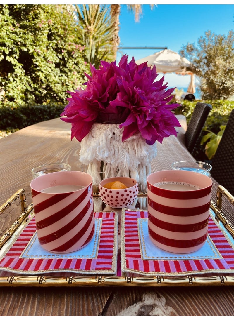 Ge Living 2 Pieces Candy Series Pink Cocktail Napkins  - Image 5