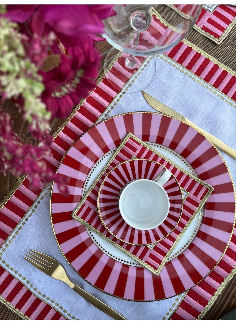 Ge Living 2 Pieces Candy Series Pink Cocktail Napkins  - Image 3