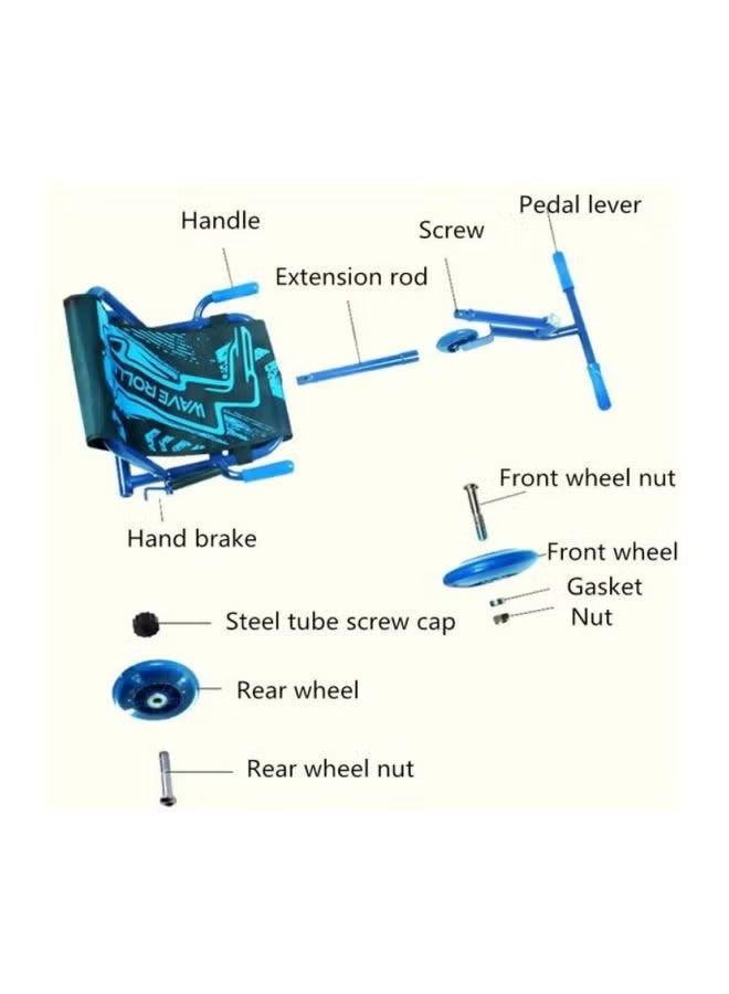 Wave Roller 3-Wheels Wave Roller Karting Ride-On Scooter 50x30x20cm - Image 5