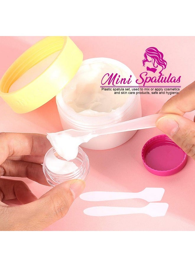 HNYYZL - K Sample Container, Hnyyzl 5G Empty Cosmetic Containers Plastic Travel Pot Jar For Liquid Lotion Cream Sample Make-Up Storage(10 Colors, 5Ml), Come With 10Pcs Mini Spatulas And 50Pcs Labels - Image 1