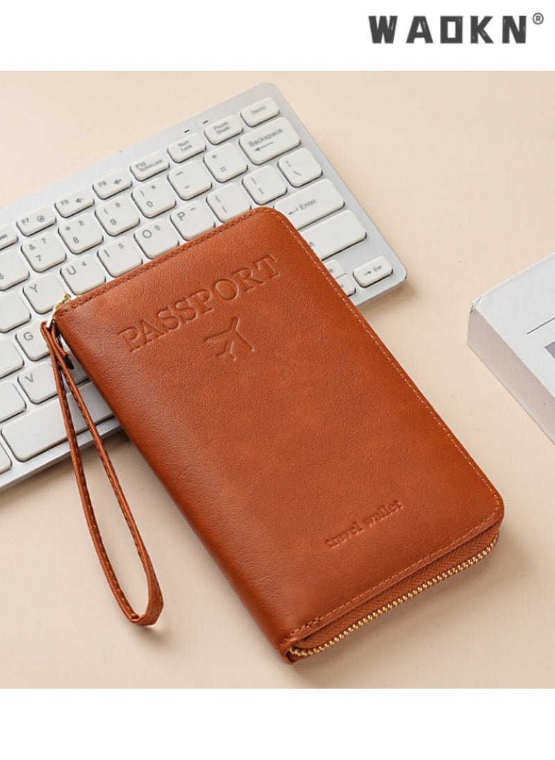 WAOKN Elegant Multifunctional Travel  Holder with Zipper, Airplane Design, Ideal for Passport, Tickets, and Documents Storage, Stylish, Secure, Easy to Carry, Durable and Organized  - Image 4
