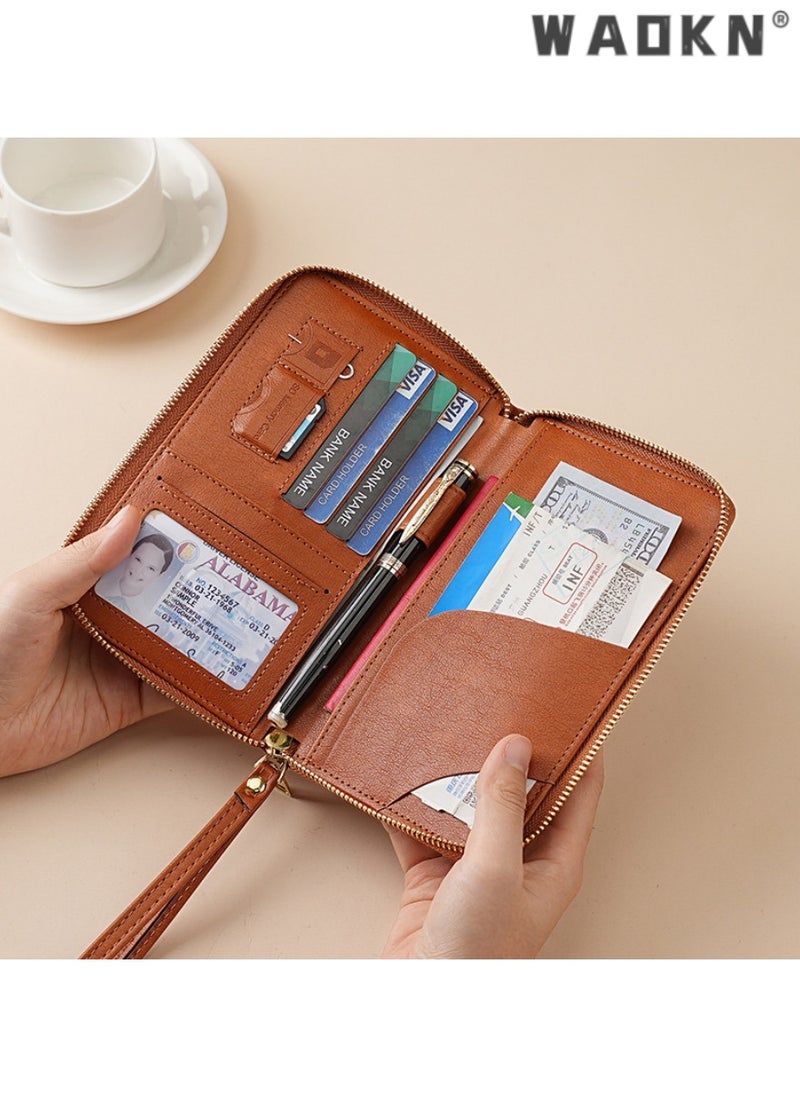 WAOKN Elegant Multifunctional Travel  Holder with Zipper, Airplane Design, Ideal for Passport, Tickets, and Documents Storage, Stylish, Secure, Easy to Carry, Durable and Organized  - Image 2