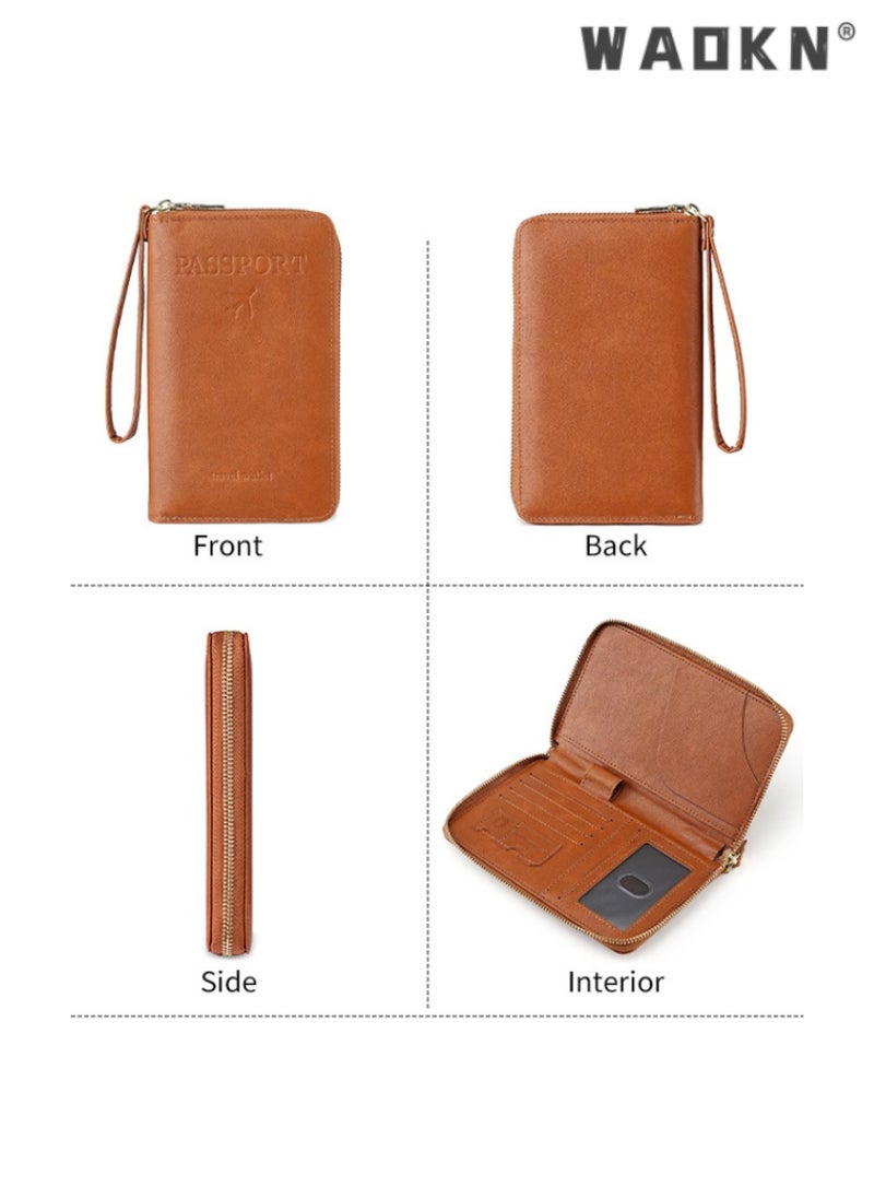 WAOKN Elegant Multifunctional Travel  Holder with Zipper, Airplane Design, Ideal for Passport, Tickets, and Documents Storage, Stylish, Secure, Easy to Carry, Durable and Organized  - Image 5