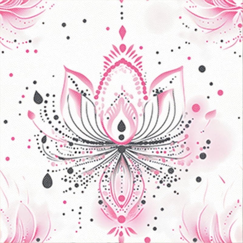 HOMETITUTE 10PCS 12x12 Inch Pink Lotus Mandala Floor Tiles Peel and Stick Removable Self Adhesive DIY Vinyl Flooring Stickers for Kitchen Bathroom Living Room Entryway Home Decor - Image 1