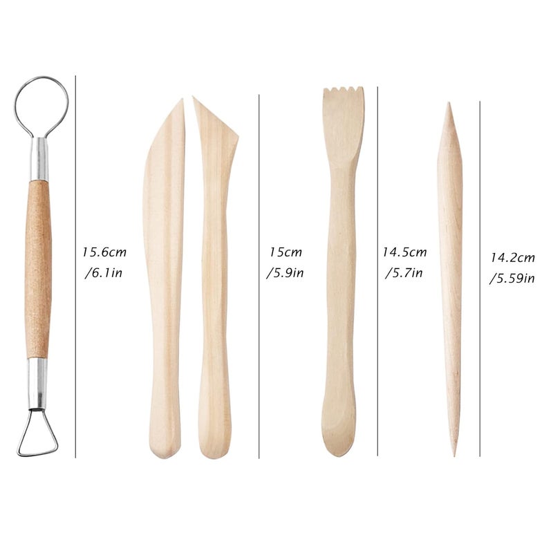 URBAN BOX 16 Pcs Clay Sculpting Tools findTop Pottery Clay Sculpting Tool Set for Sculpture Pottery Texturing Modeling Tools - Image 3