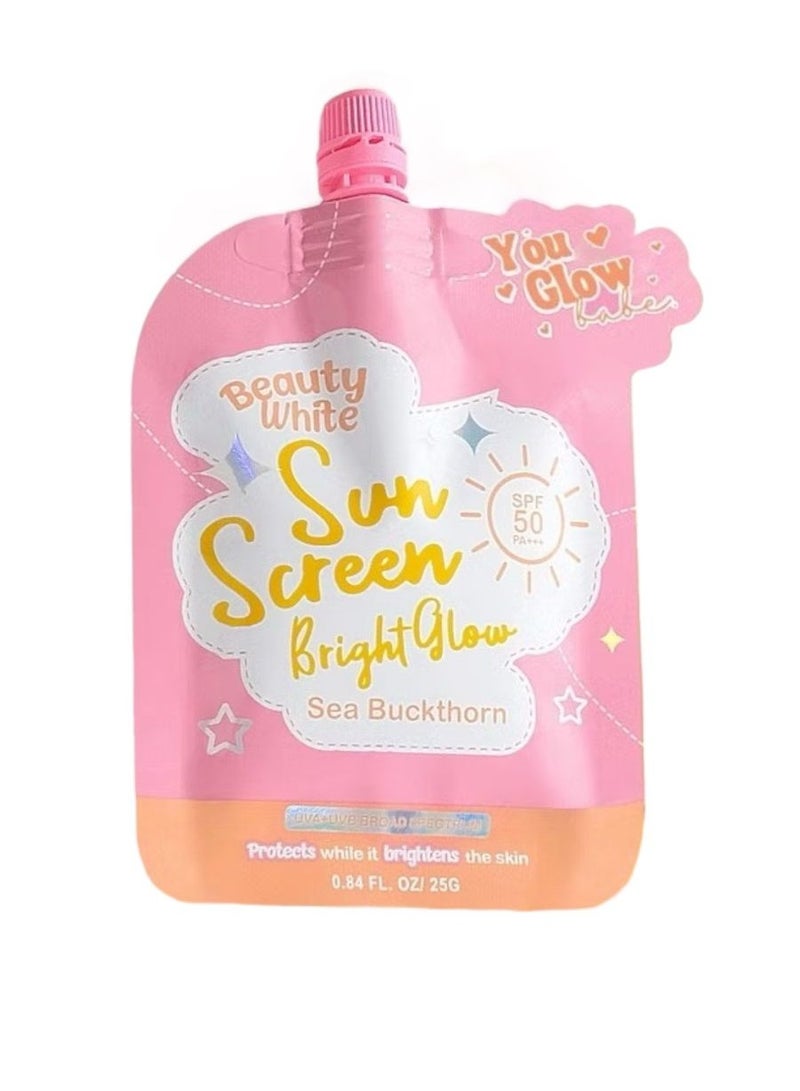 الجمال الأبيض شاشة بيضاء جميلة من الشمس، توهج مشرق، نبق البحر