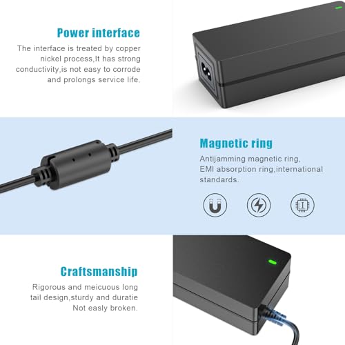 Mareisa 19V DC Power Supply 19V 3.42A Power Adapter for 65W 45W Laptop Monitor Speaker Compatible with Asus/Acer/Gateway/Toshiba Laptop for LG/Acer/Asus Monitor Power Cord with 10tips - Image 5
