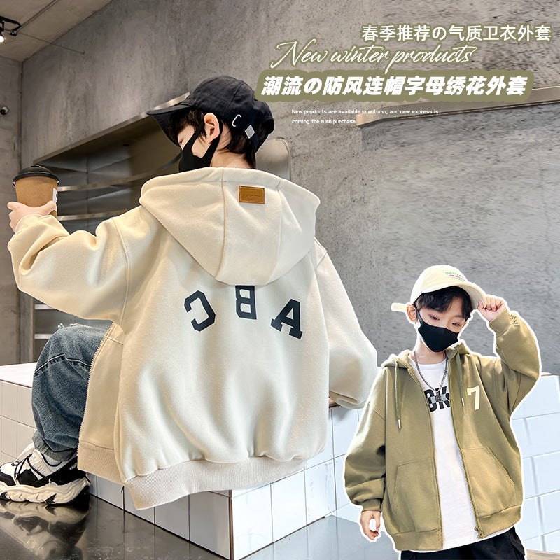 Boys' Jacket Cool Stylish Spring Boys' Big Kids Spring Fashion Trendy Korean Style - Image 2