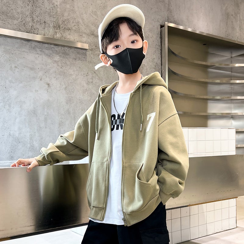 Boys' Jacket Cool Stylish Spring Boys' Big Kids Spring Fashion Trendy Korean Style - Image 4