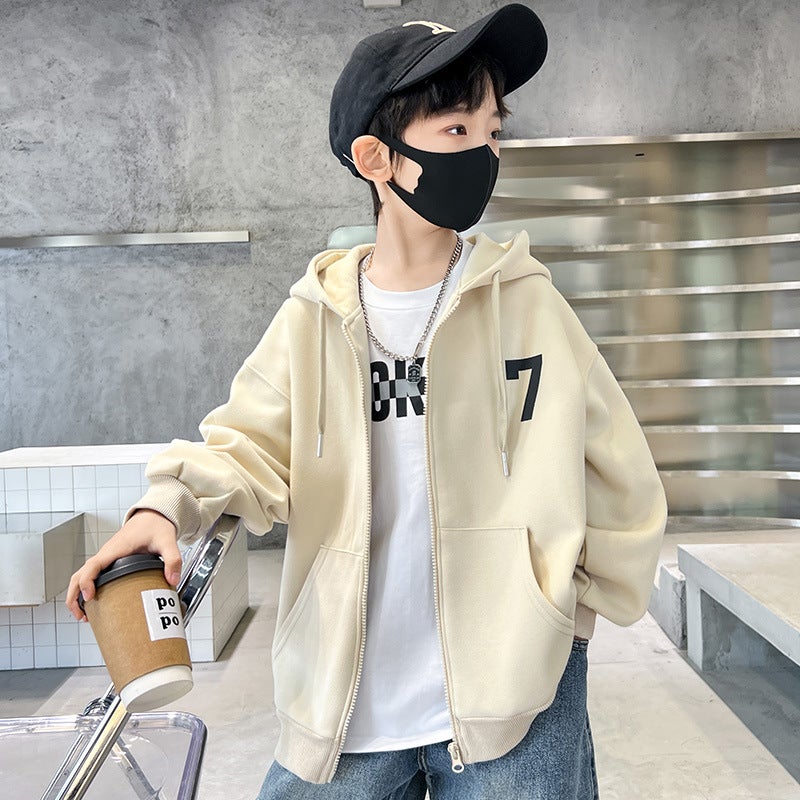 Boys' Jacket Cool Stylish Spring Boys' Big Kids Spring Fashion Trendy Korean Style - Image 5