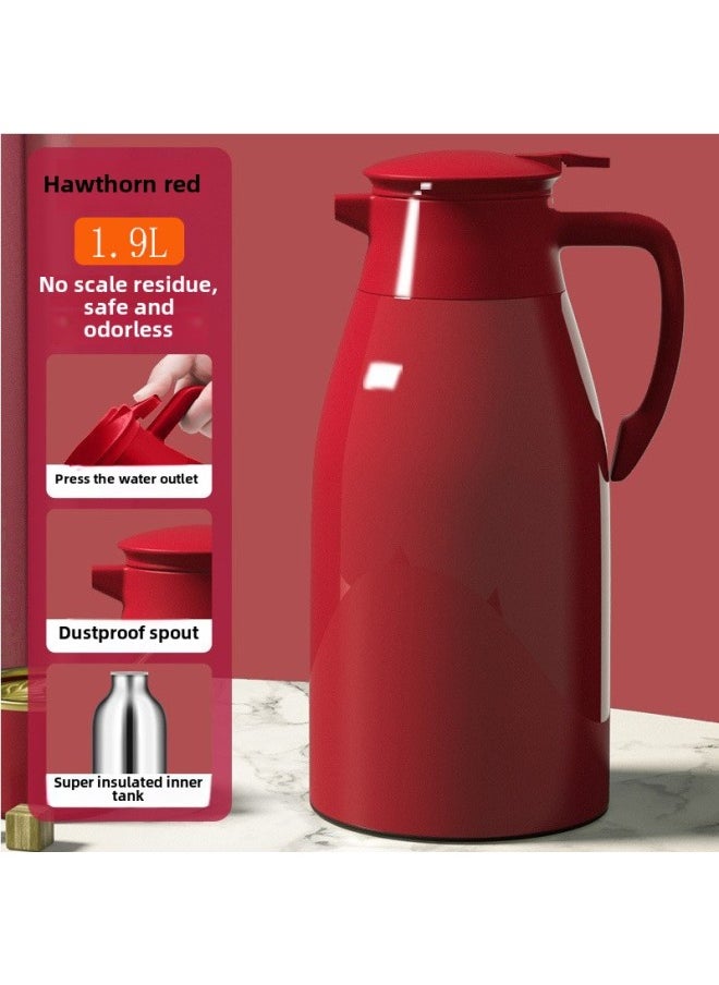 Generic - Hot Water Kettle Home Temperature Show Coffee Hot Water Kettle For Home Use-Color:Thickened Material + 48-hour Strong Temperature Locking + Dustproof Nozzle [aworn Red]-Capacity:1.0L - Image 1