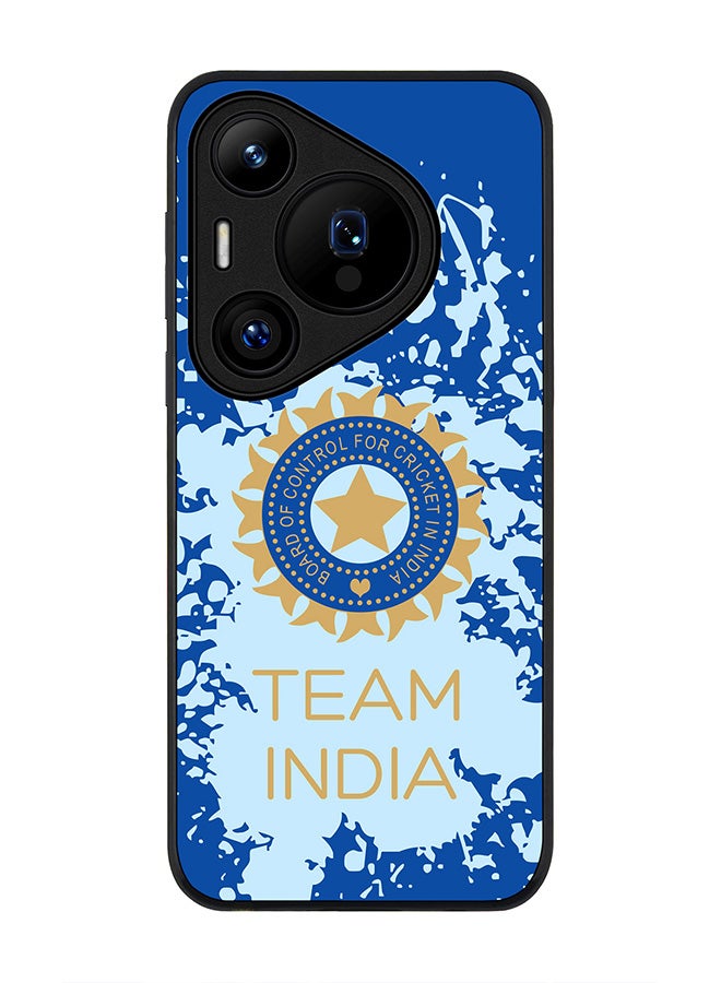 Stylizedd Rugged Black edge case for Huawei Pura 70 Pro / Huawei Pura 70 Pro Plus, Slim fit Soft Case Flexible Anti Drop TPU Gel Thin Cover - Team India - Image 1