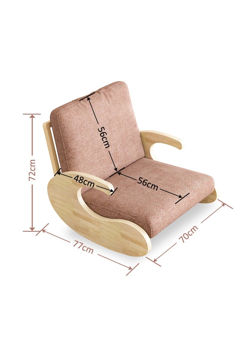 NEWLAN Rocking Lounge Chair with Breathable Fabric - Comfortable sofa chair ideal for living room or bedroom décor/relaxation with gentle rocking motion. - Image 2