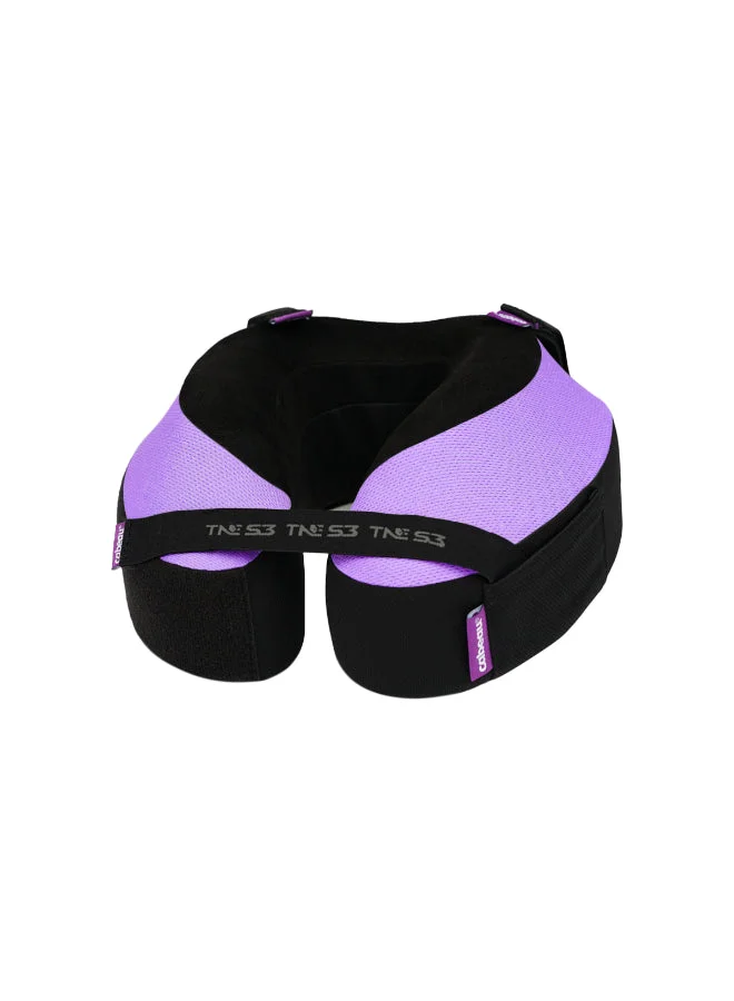 كابو وسادة ذا نيكس إيفولوشن  من الميموري فوم لدعم الذقن والرقبة، تحافظ على الفم مغلقًا، بدون ميلان الرأس، الأكثر راحة، تصميم تدفق الهواء ونظام حزام المقعد، للسفر والمنزل، غطاء قابل للغسل - لافندر