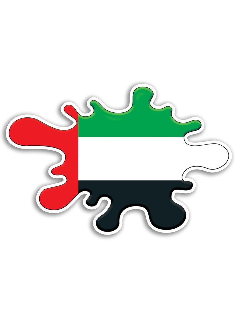 ARS 2 x 15cm UAE Flag Vinyl Stickers - United Arab Emirates Travel Holiday City Landmarks Luggage Paint Splatter Scrapbooking Sticker - Image 4