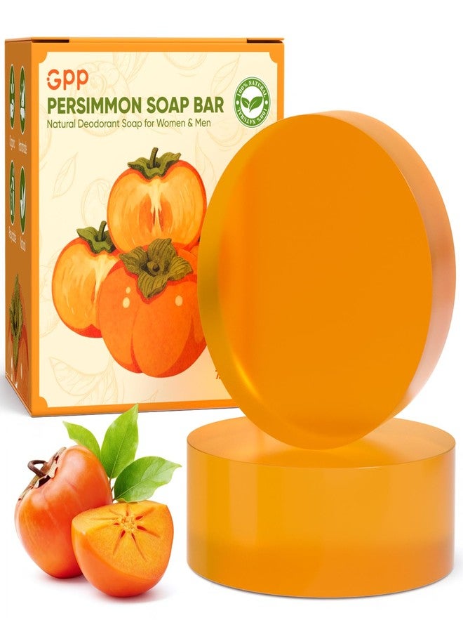 gpp 2 PCS Natural Persimmon Soap Bar for Body Odor Control, Organic Body Wash Soap for Old People Smell, Deodorant Soap for Skin Cleansing, Gentle on All Skin Types, Persimmon Body Wash for Men & Women - Image 1
