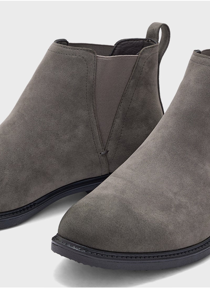 Robert Wood Faux Suede Chelsea Boots  - Image 4