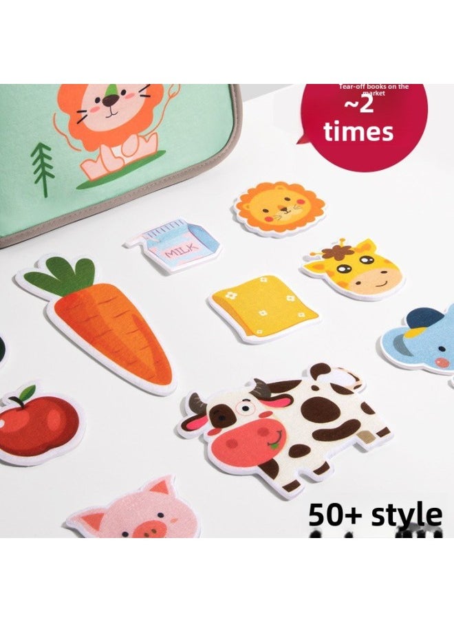 Generic - Tear The Book Baby Baby Early Education Cloth Book Tear Not To Rot Can Bite 6 Months 8 Hook And Loop Toy Quiet Book Enlightenment-Color: + 4 Quiet Books - Image 1