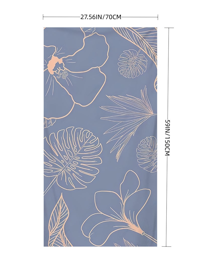 منشفة شاطئ مطبوعة، فائقة الامتصاص، منشفة سباحة، منشفة مقعد الشاطئ، منشفة حمام، مناسبة للأطفال والمراهقين والبالغين والسفر وصالة الألعاب الرياضية والتخييم وحمام السباحة واليوغا والأنشطة الخارجية والنزهات (70×150 سم/27.56×59.06 بوصة) - Image 3