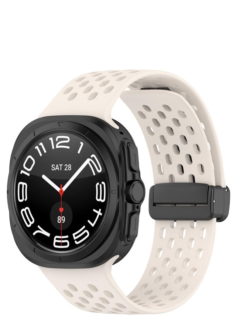 2024 Newest Upgraded Silicone Watch Bands Intended for Samsung Galaxy Watch 7 Ultra 47mm Smartwatch Breathable Sport Straps - Image 1