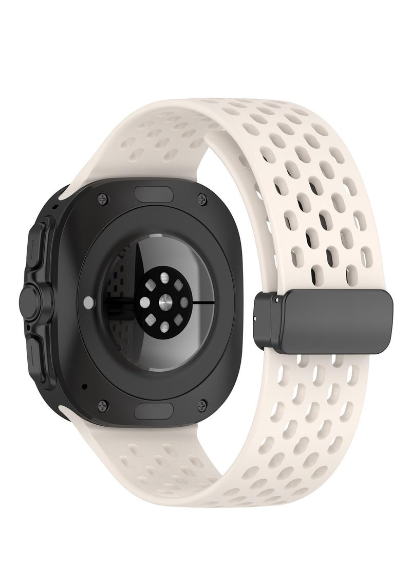 2024 Newest Upgraded Silicone Watch Bands Intended for Samsung Galaxy Watch 7 Ultra 47mm Smartwatch Breathable Sport Straps - Image 3