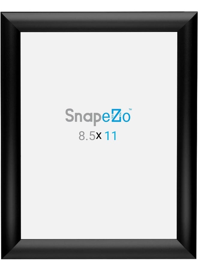 SnapeZo Black Certificate Frame 85x11 FrontLoading Aluminum 1 Inch Profile FrontLoading Snap Frame Wall Mounting - Image 2