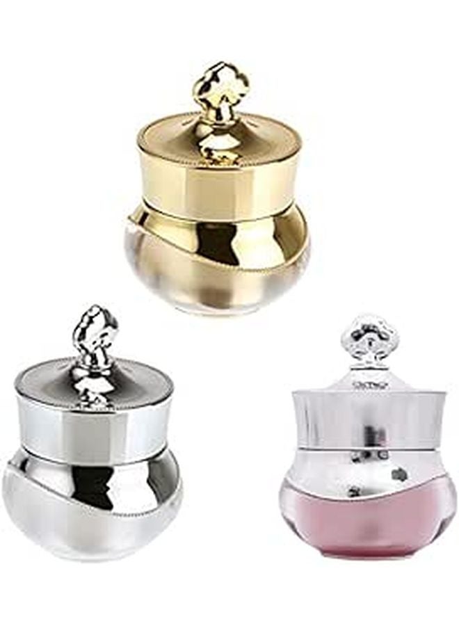 Travel Size 5G Leak Proof Face Cream Jars Set of 3 Refillable Cosmetic Containers - Image 1
