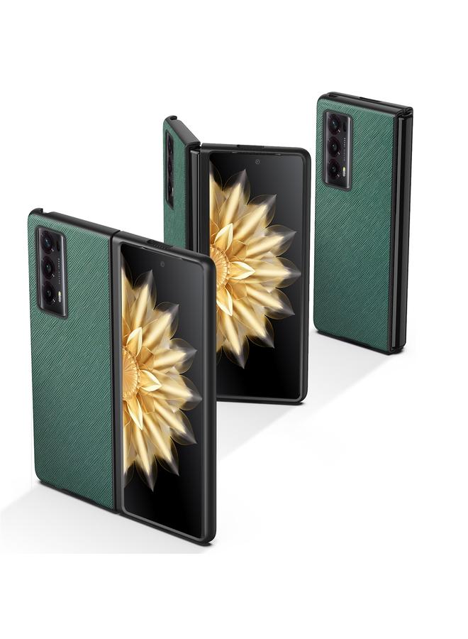 S-TOP Case For Honor Magic V2 Cross-grain Leather All Inclusive Shockproof Phone Case - Image 2