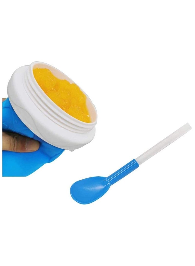 Travel Portable Double Layer Silica Cup Pinch Cup Hot Summer Cooler Smoothie Silicon Cup Pinch into Ice Children's Adult Slushy Ice Cup - Image 2