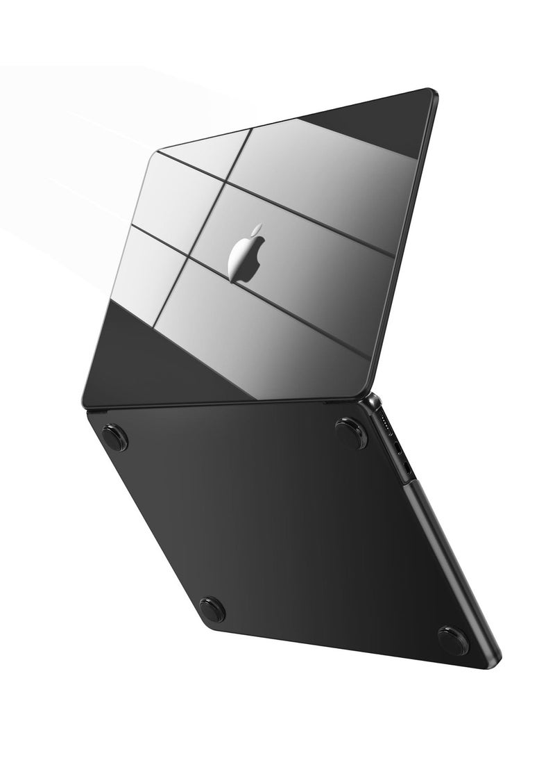 Hard Shell Plastic Case Compatible for MacBook Air 13.6 Inch M3 A3113 M2 A2681 with Retina Display & Touch ID Release 2024 2023 2022 - Supercry Crystal Black - Image 1