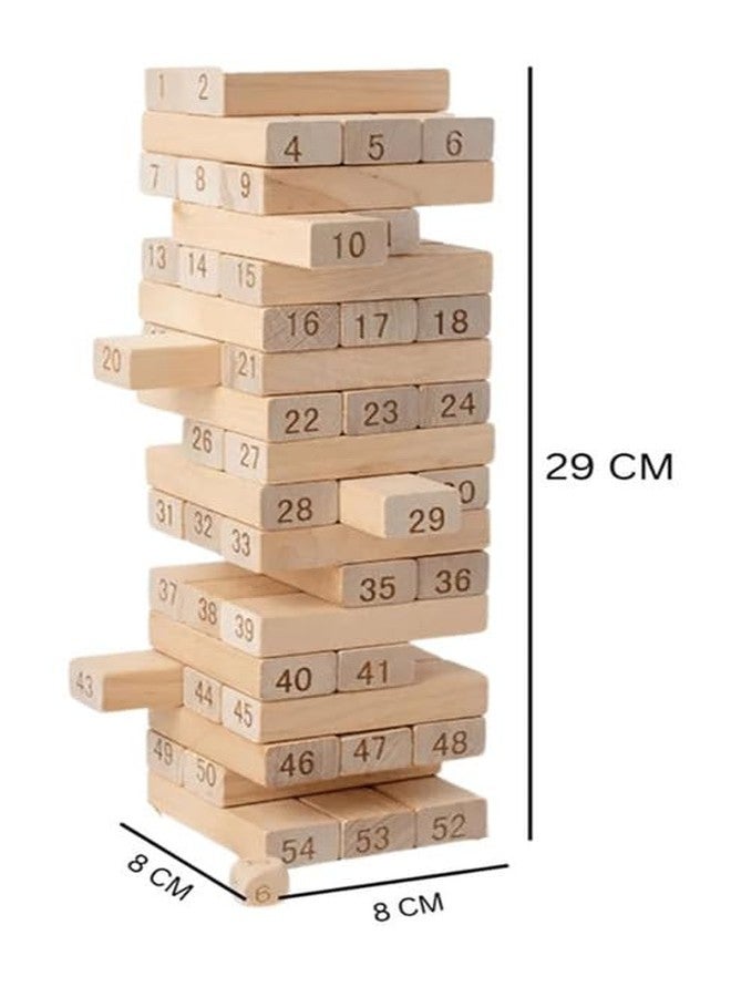 ANTALYA Tumble Tower Game Wooden Stacking Game Educational Indoor Family Board Game for Party and Fun (Multicolor) - Image 2