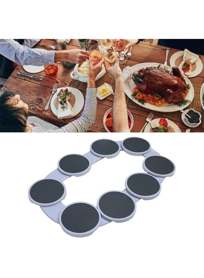 أنكوفو الجدول الدوارة صينية ، 360 درجة دليل الدوارة طاولة الطعام طاولة دوارة متعددة الوظائف طاولة دوارة الغذاء خدمة القطارات المحمولة الدوارة تخزين الأغذية صينية ، مناسبة لأنّ مطبخ ومطعم الأطراف - Image 4