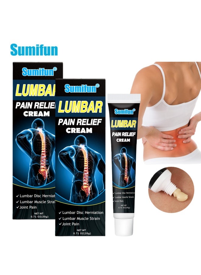 Sumifun 2-Pack lumbar pain relief cream, Lumbar Muscle Strain Ointment, External Muscle Joint Care Ointment, 20g*2 - Image 1
