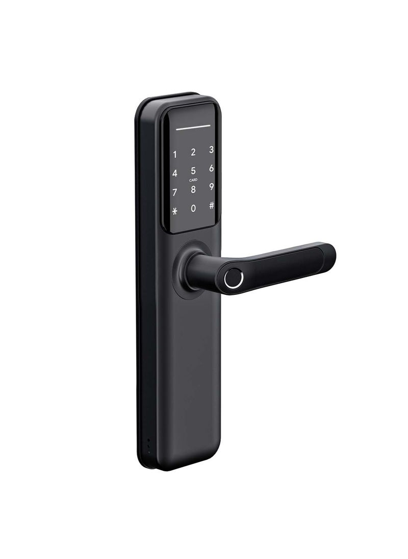 areb Areb SMART LOCK WIFI BLACK 85 * 50 – 5 Unlocking Methods, Fingerprint, PIN Code, App Control, Key Card, Emergency Key, Auto-Lock, Anti-Theft Security for Home & Office  - Image 1