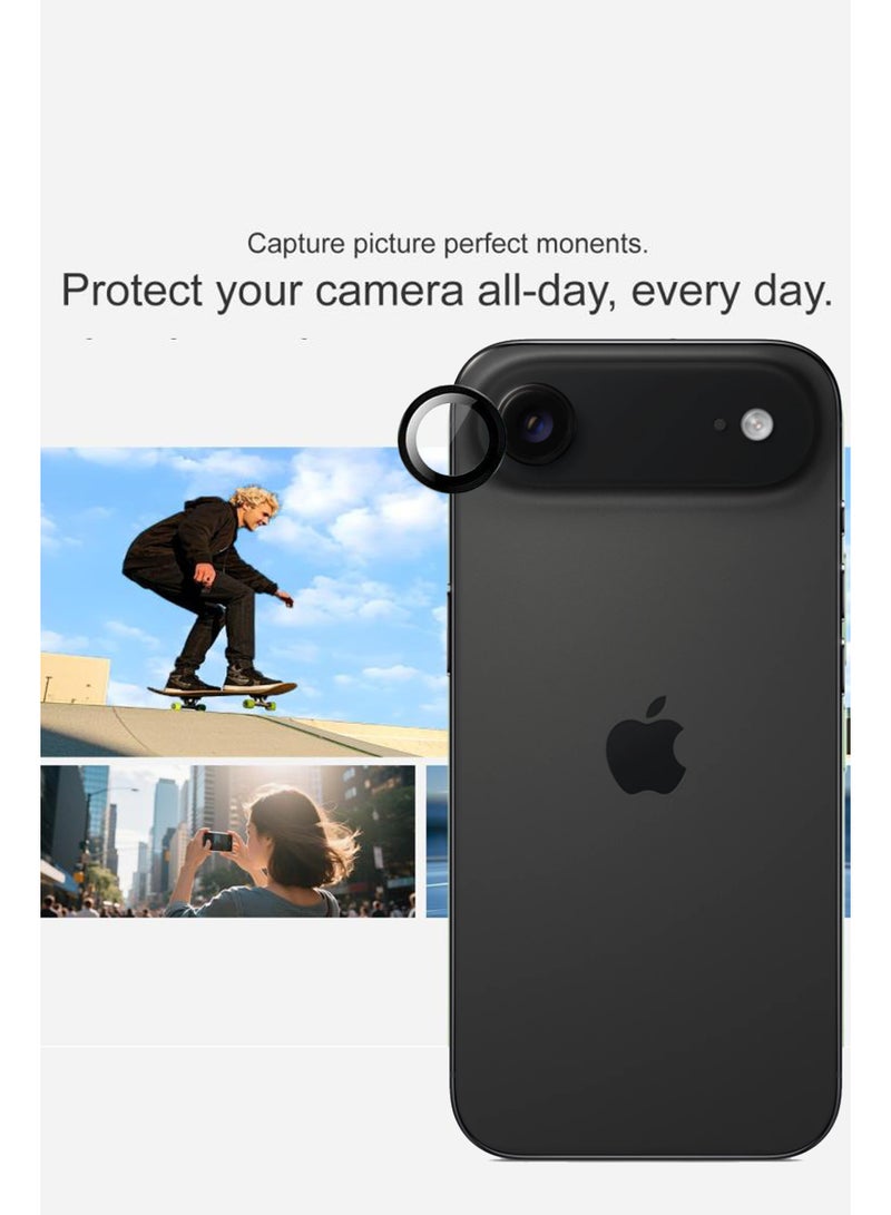 For Apple iPhone 17 Air Back Camera Lens Glass Protector / Lens Shield / Scratch-Resistant Camera Glass Protector - Black - Image 3