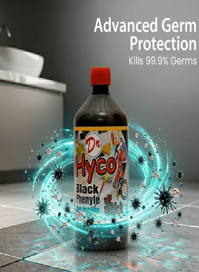 HYCO Black Phenyl Liquid 1 L | Finail/Finale Liquid Floor & Surface Cleaner | Disinfectant for Home, Office & Washroom | Removes Dirt, Grease, Germs, Flies & Mosquitoes - Image 4