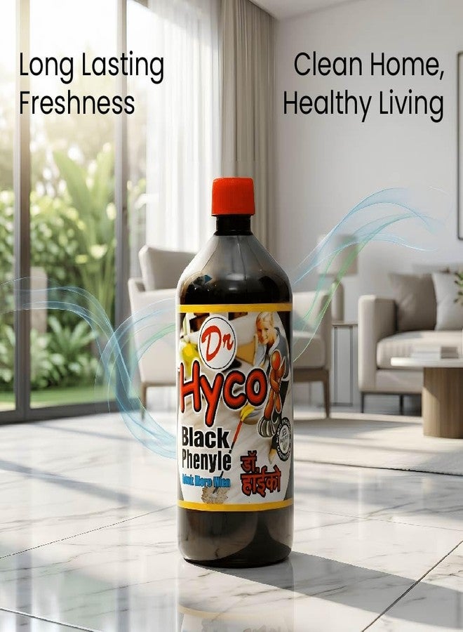 HYCO Black Phenyl Liquid 1 L | Finail/Finale Liquid Floor & Surface Cleaner | Disinfectant for Home, Office & Washroom | Removes Dirt, Grease, Germs, Flies & Mosquitoes - Image 2