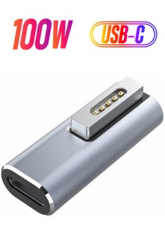 USB-C to Magnetic 2(T-Tip) Adapter, Type-C PD 100W Power Fast Charging Converter Connector Replacement for MacBook Pro Air (2013-2015) T-Head, Gray