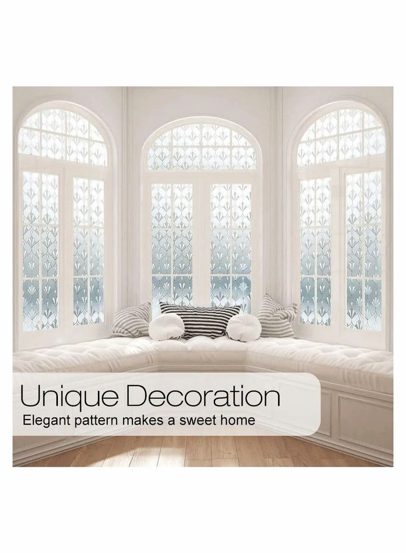 Captaintech Privacy Window Film, Non Adhesive Frosted Glass Film Sun Blocking Window Sticker Self Static Cling Decorative Glass Film for Home Kitchen Living Room, Removable, Reusable, Anti UV (15.7 x 78.7 Inch) - Image 4