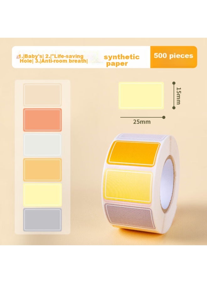 Bojiao Colorful Label Stickers, Waterproof Self-adhesive Name Labels, Student Handwritten Name Stickers, Small Sticky Notes For Organization, Blank Product Classification Index Labels, Light Color Version, 500 Pieces - Image 1