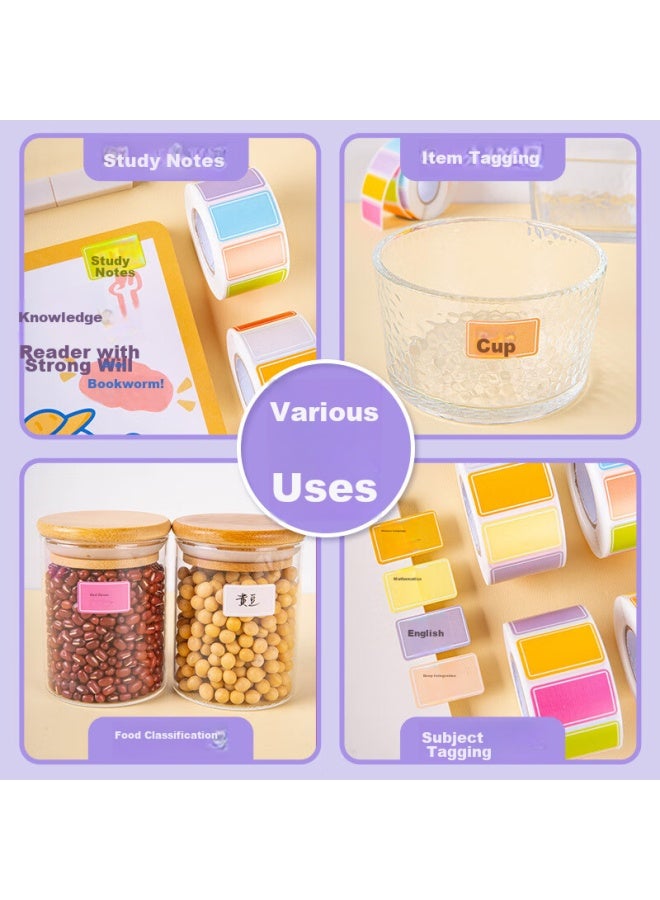 Bojiao Colorful Label Stickers, Waterproof Self-adhesive Name Labels, Student Handwritten Name Stickers, Small Sticky Notes For Organization, Blank Product Classification Index Labels, Light Color Version, 500 Pieces - Image 4