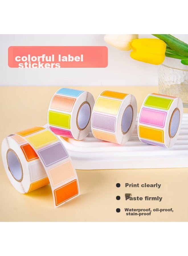 Bojiao Colorful Label Stickers, Waterproof Self-adhesive Name Labels, Student Handwritten Name Stickers, Small Sticky Notes For Organization, Blank Product Classification Index Labels, Light Color Version, 500 Pieces - Image 2